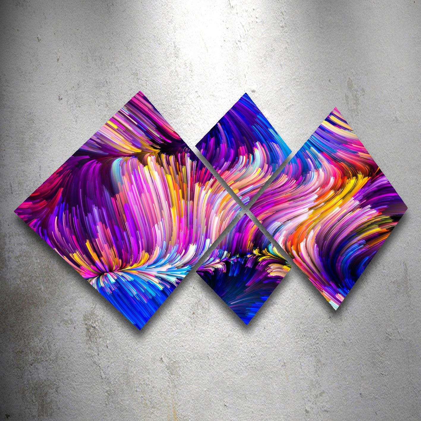 Conjunto Decorativo MDF Multicolor 4 Peças - Impressão UV Premium para Parede