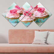 Conjunto Decorativo MDF Multicolor 4 Peças - Impressão UV Premium para Parede