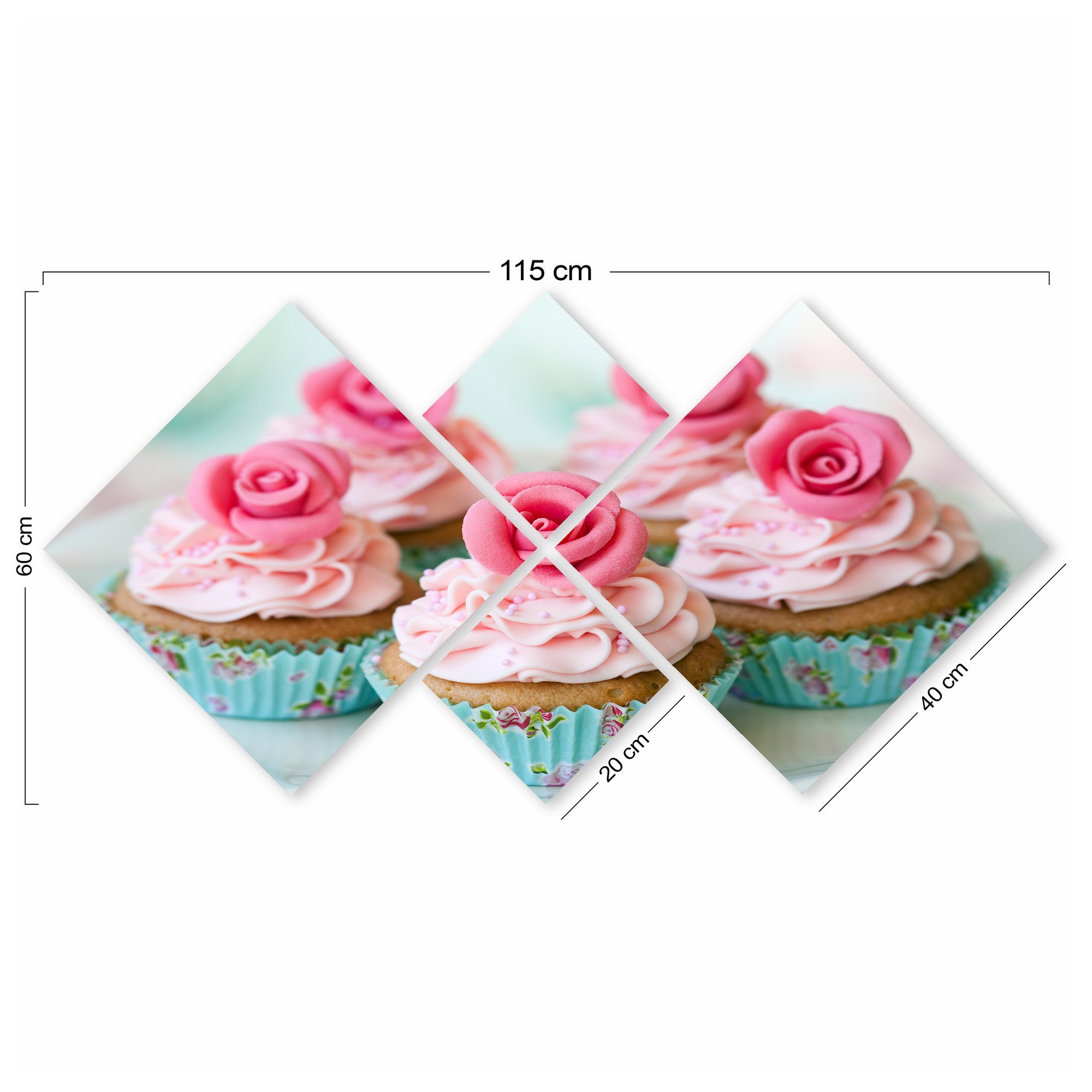 Conjunto Decorativo MDF Multicolor 4 Peças - Impressão UV Premium para Parede