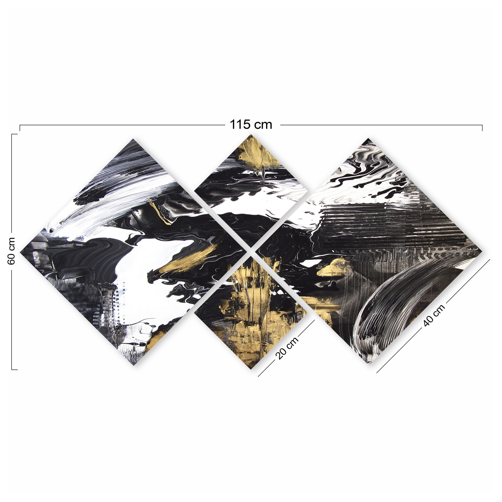 Conjunto Decorativo MDF Multicolor 4 Peças - Impressão UV Premium para Parede