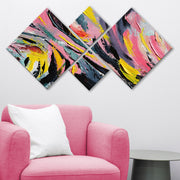 Conjunto Decorativo MDF Multicolor 4 Peças - Impressão UV Premium para Parede