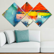 Conjunto Decorativo MDF Multicolor 4 Peças - Impressão UV Premium para Parede