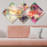 Conjunto Decorativo MDF Multicolor 4 Peças - Impressão UV Premium para Parede