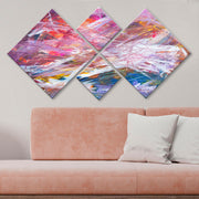 Conjunto Decorativo MDF Multicolor 4 Peças - Impressão UV Premium para Parede