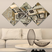 Conjunto Decorativo MDF Multicolor 4 Peças - Impressão UV Premium para Parede