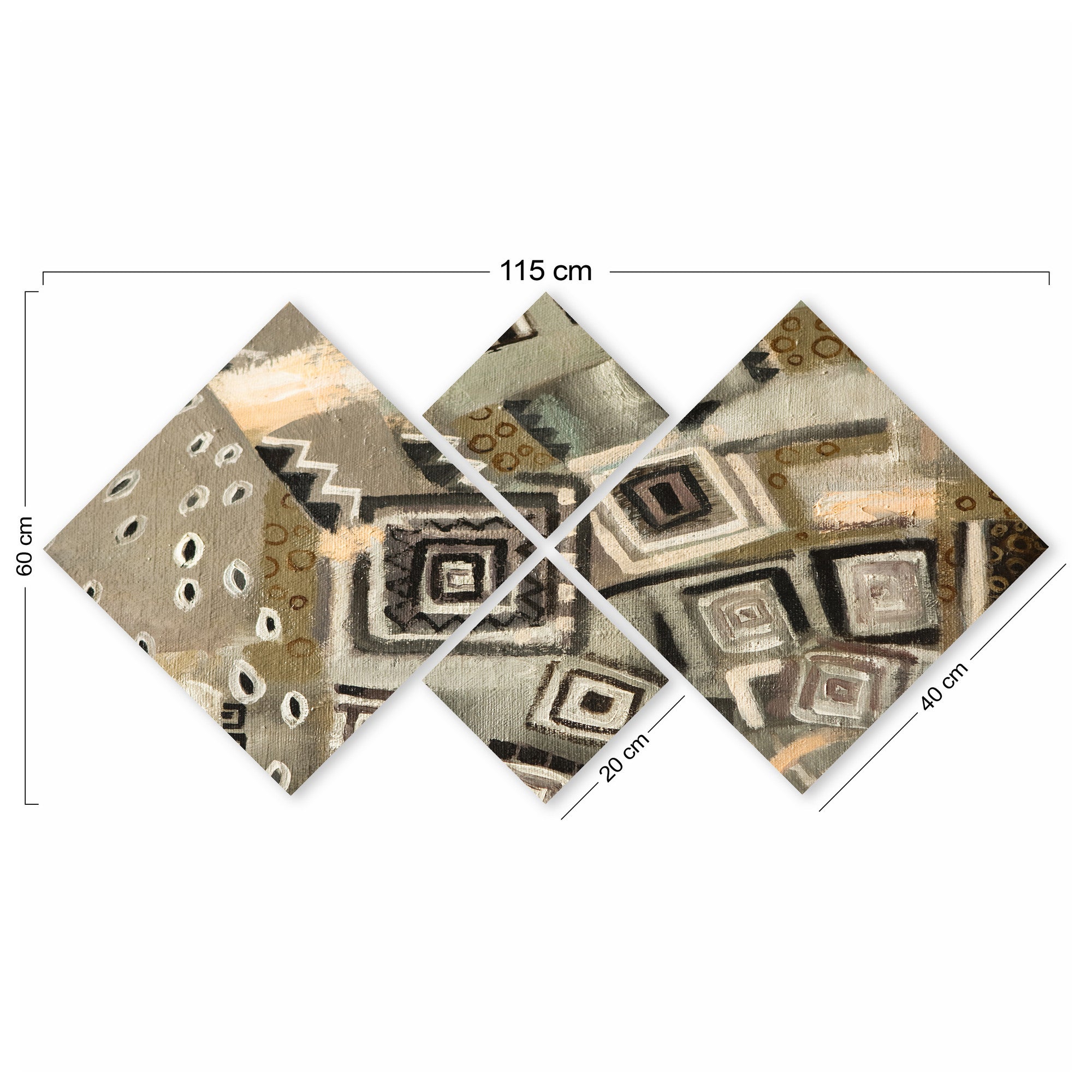 Conjunto Decorativo MDF Multicolor 4 Peças - Impressão UV Premium para Parede