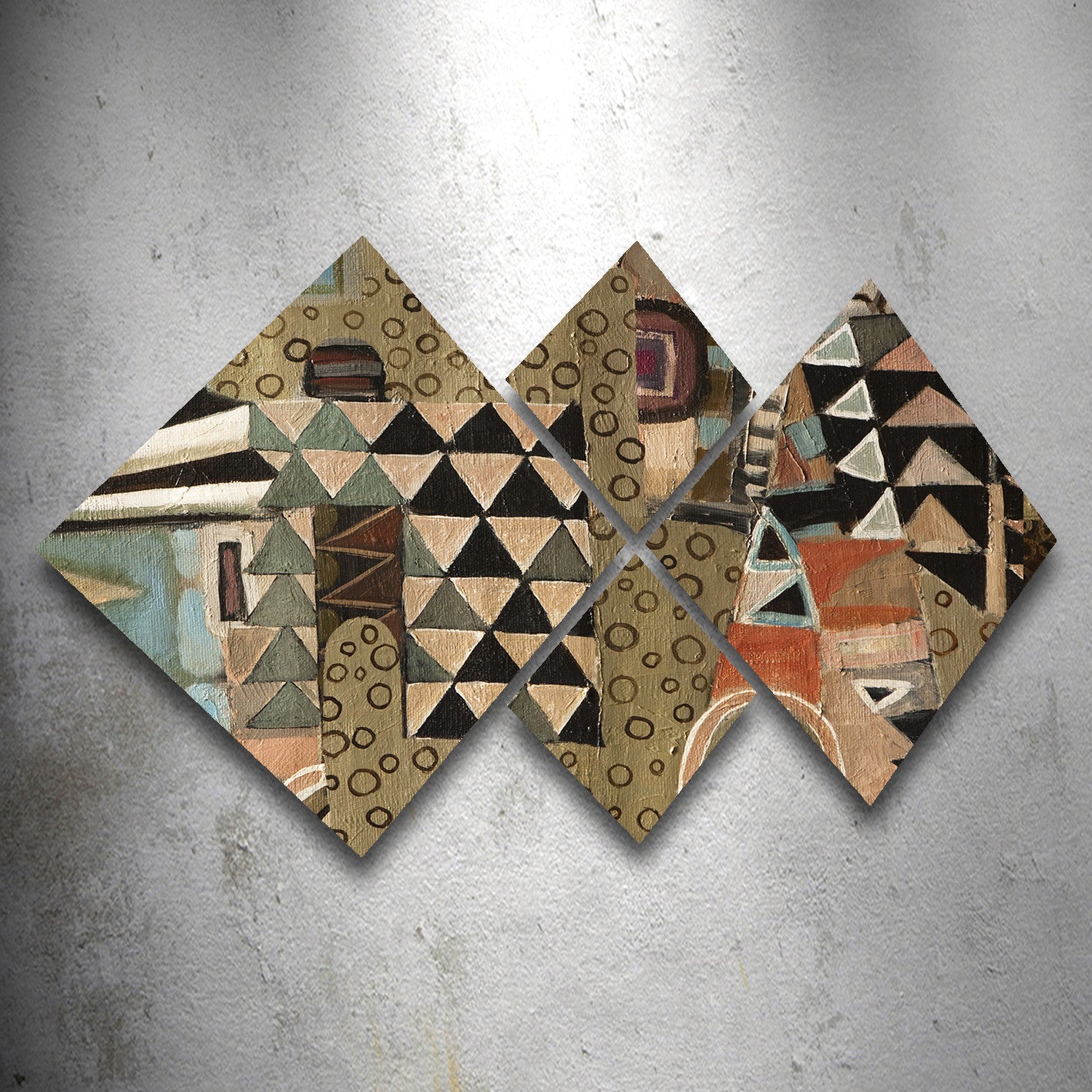 Conjunto Decorativo MDF Multicolor 4 Peças - Impressão UV Premium para Parede