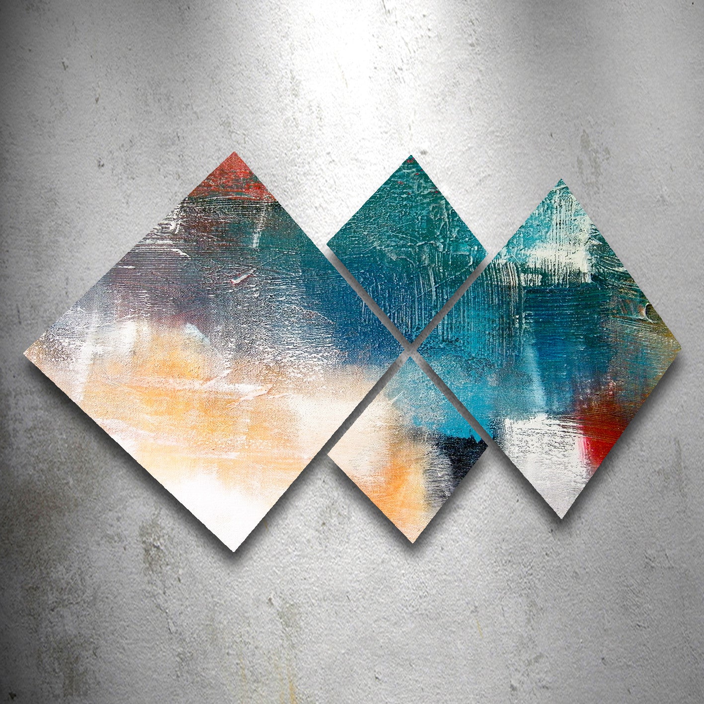 Conjunto Decorativo MDF Multicolor 4 Peças - Impressão UV Premium para Parede