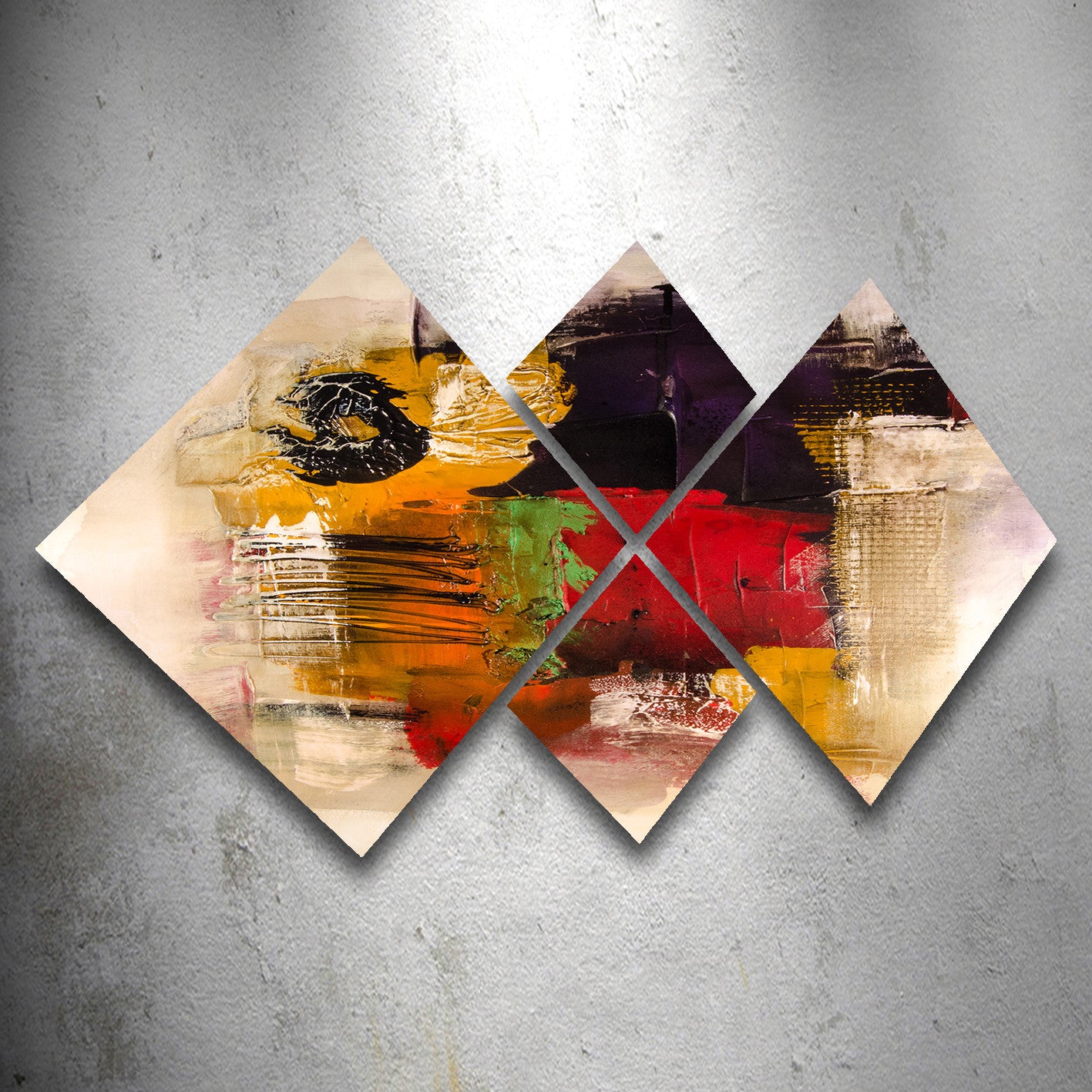 Conjunto Decorativo MDF Multicolor 4 Peças - Impressão UV Premium para Parede