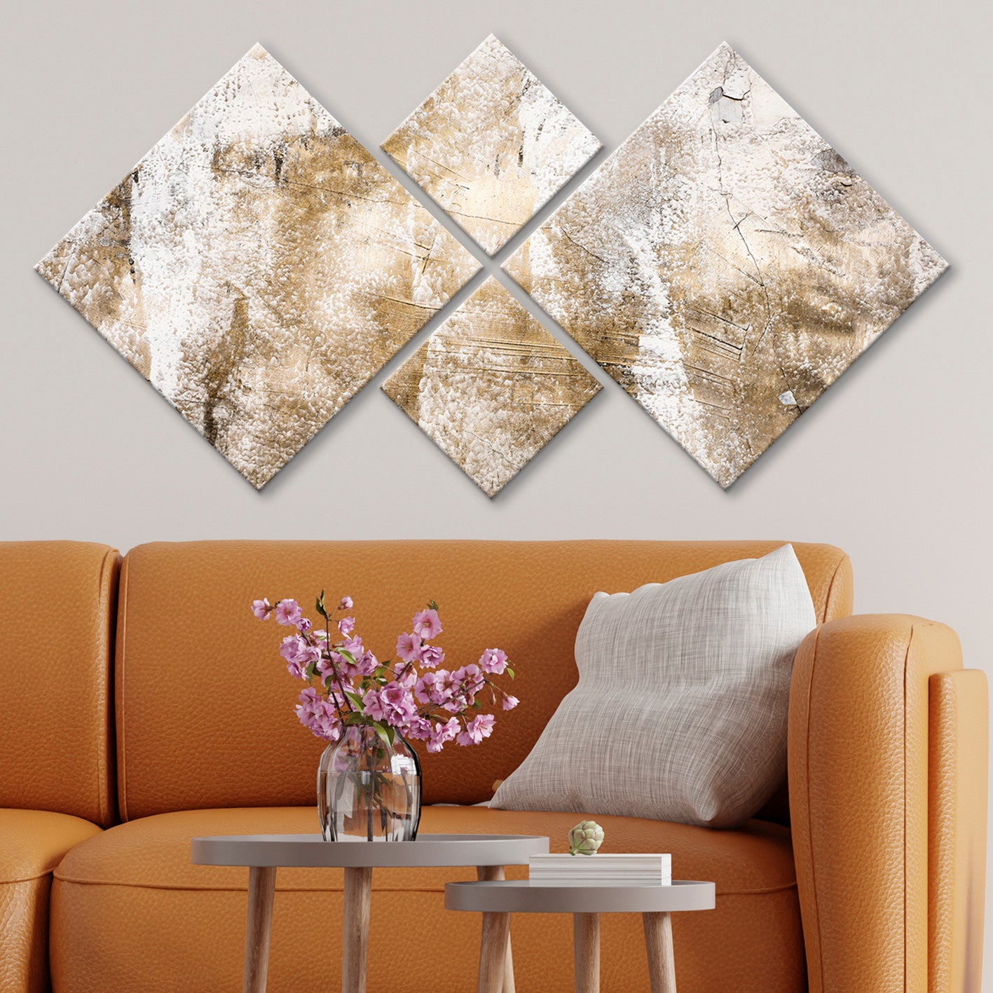 Conjunto Decorativo MDF Multicolor 4 Peças - Impressão UV Premium para Parede