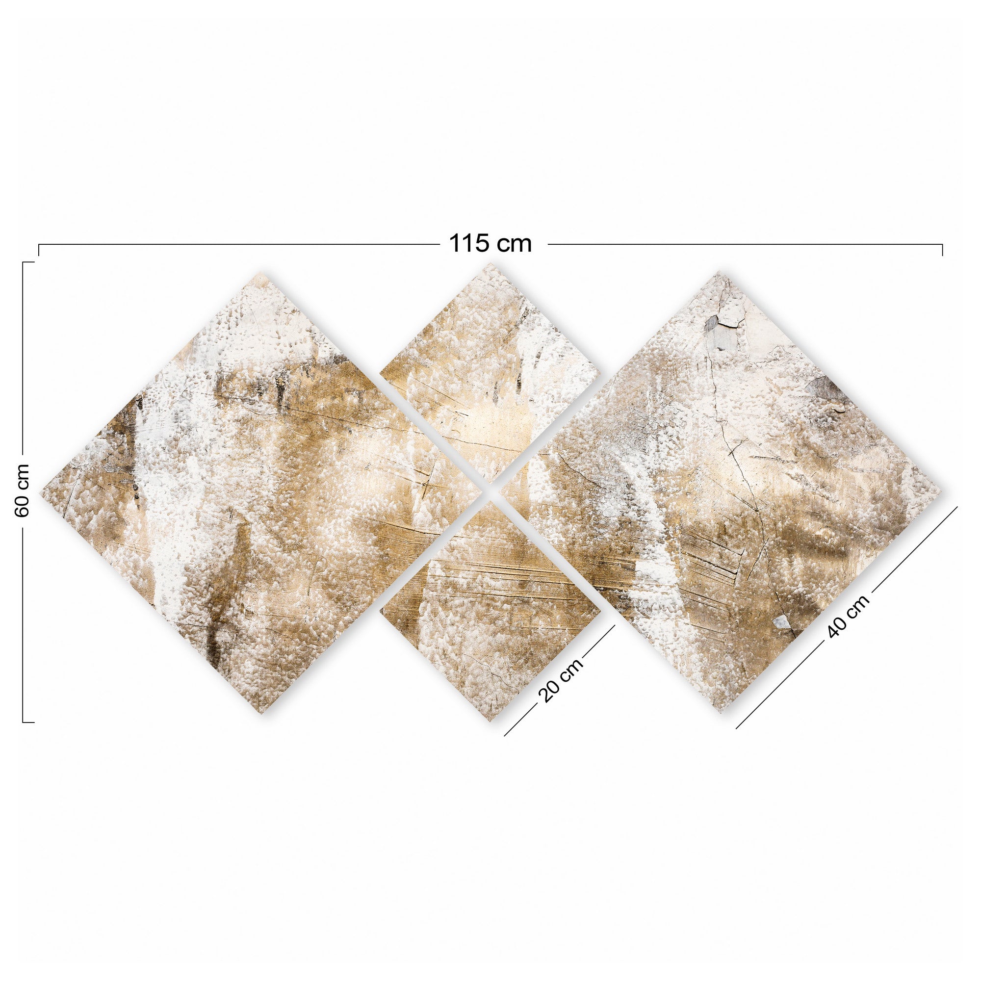 Conjunto Decorativo MDF Multicolor 4 Peças - Impressão UV Premium para Parede