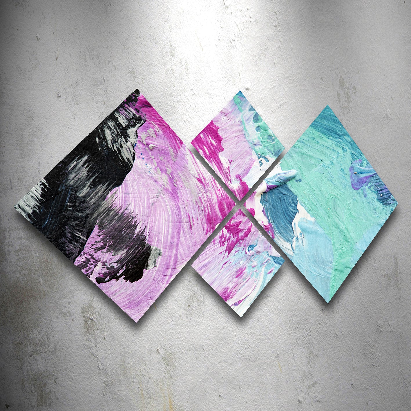 Conjunto Decorativo MDF Multicolor 4 Peças - Impressão UV Premium para Parede