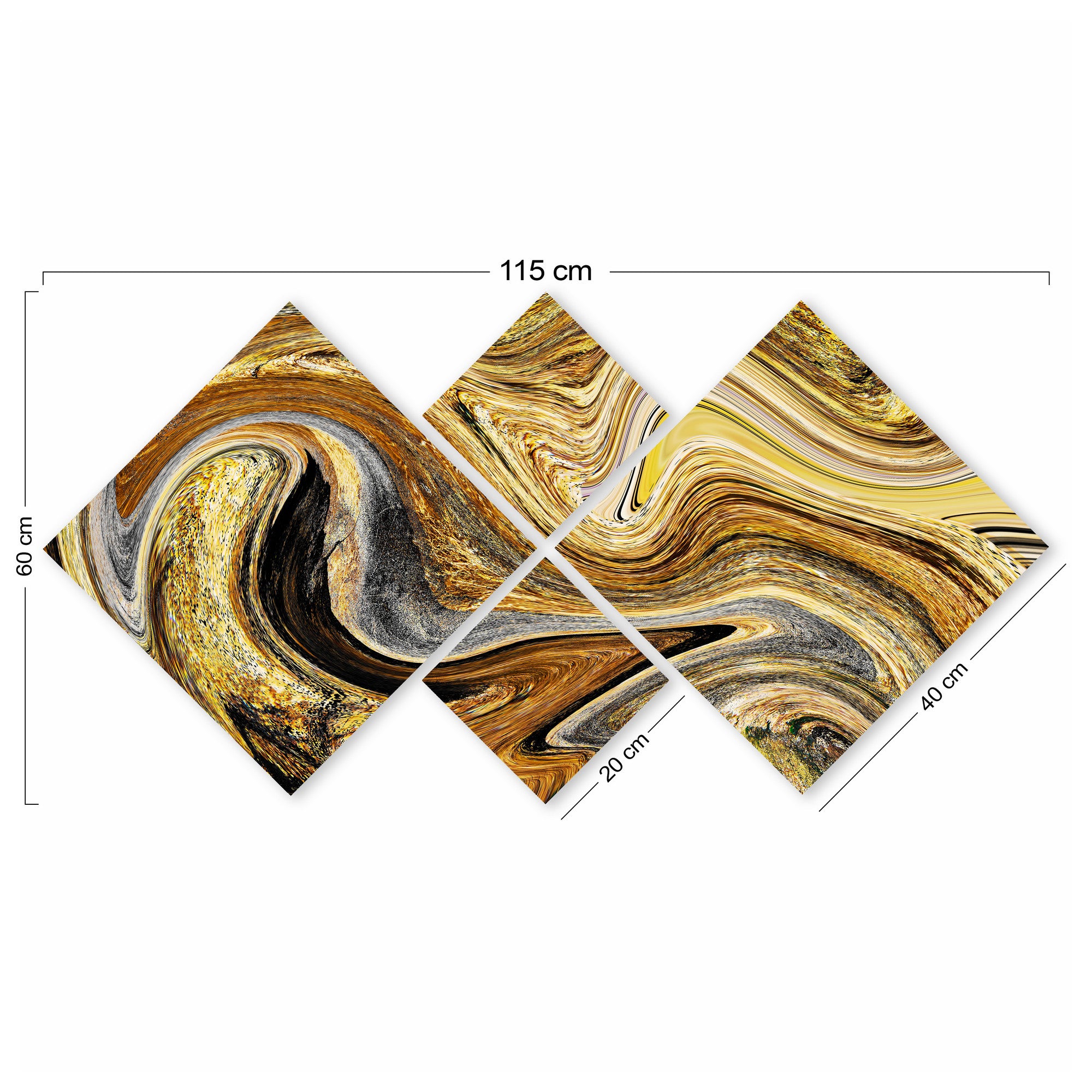 Conjunto Decorativo MDF Multicolor 4 Peças - Impressão UV Premium para Parede