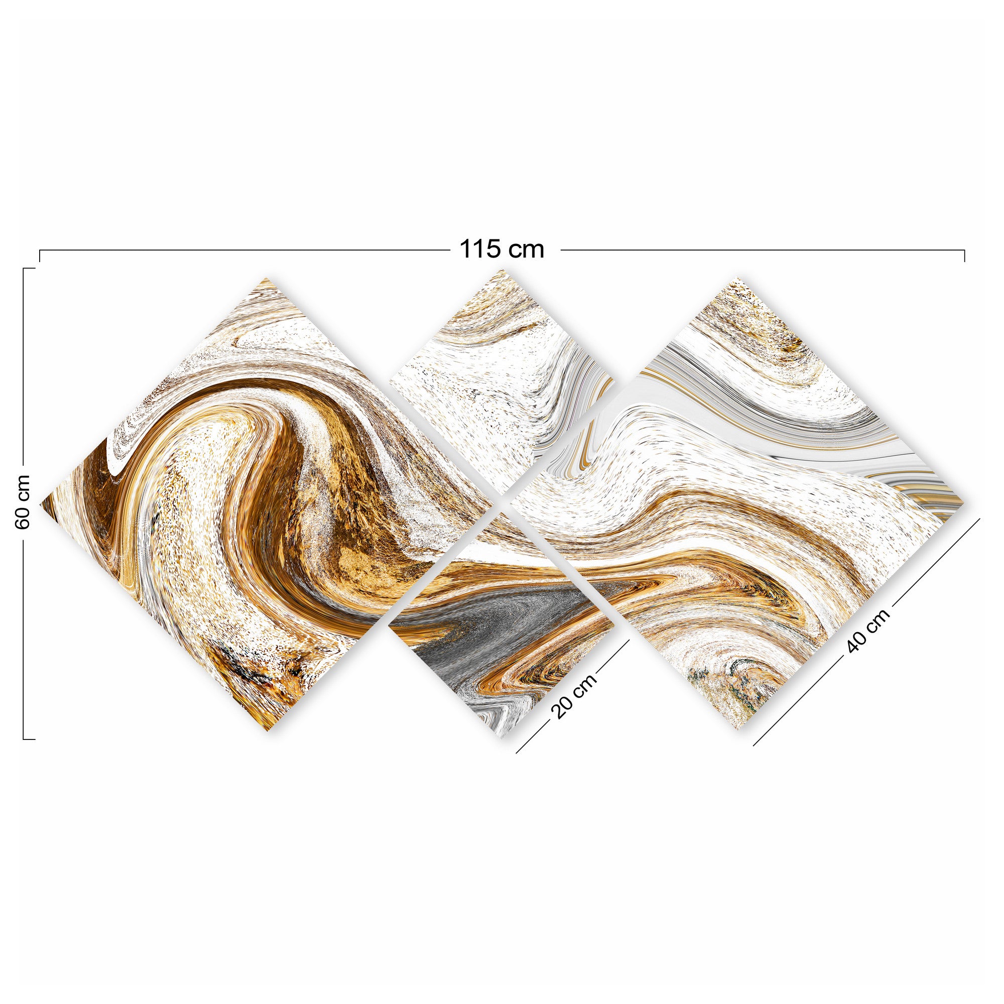 Conjunto Decorativo MDF Multicolor 4 Peças - Impressão UV Premium para Parede