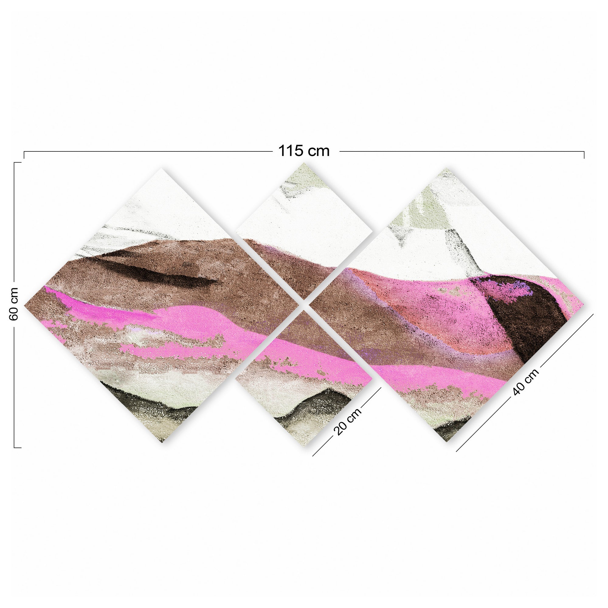 Conjunto Decorativo MDF Multicolor 4 Peças - Impressão UV Premium para Parede