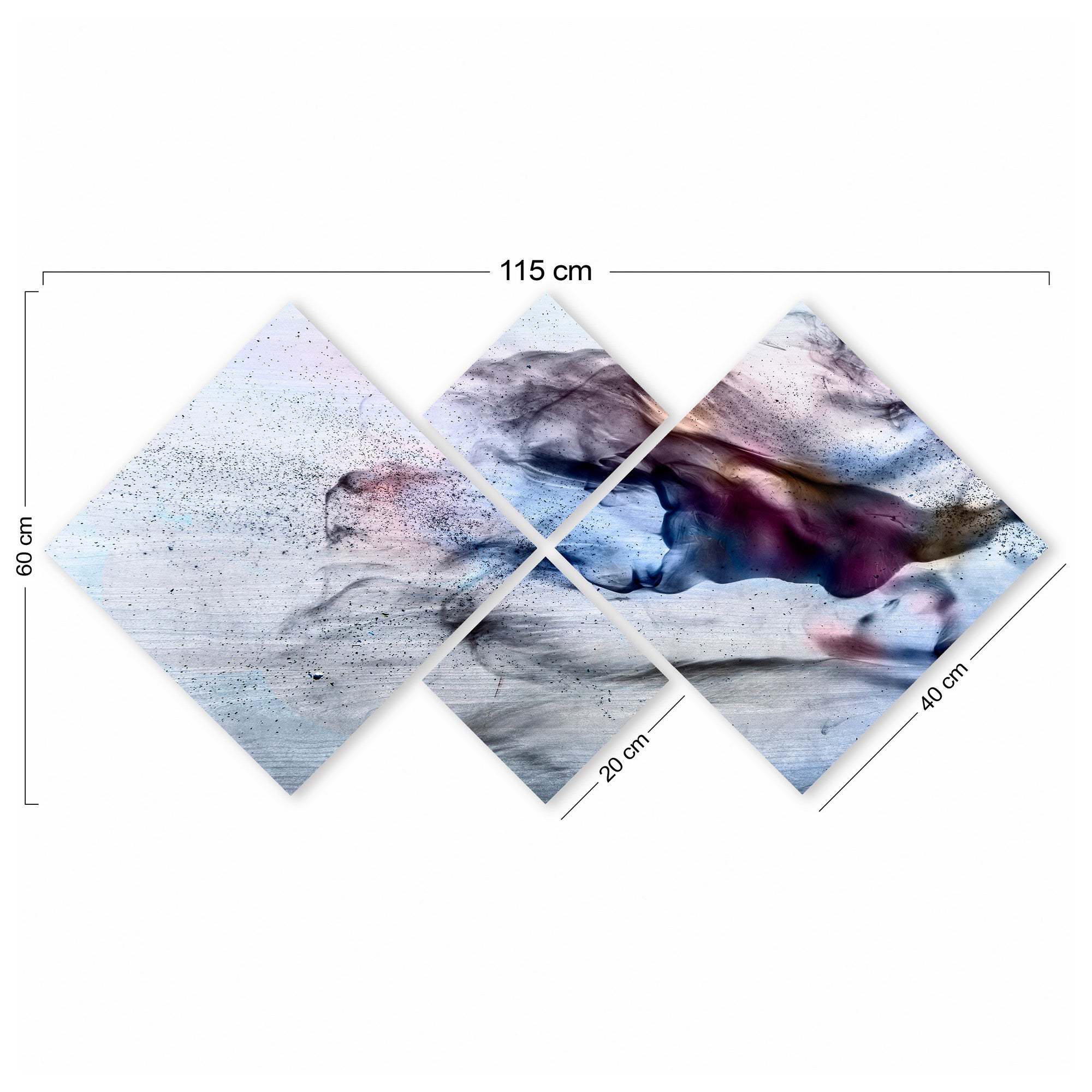 Conjunto Decorativo MDF Multicolor 4 Peças - Impressão UV Premium para Parede