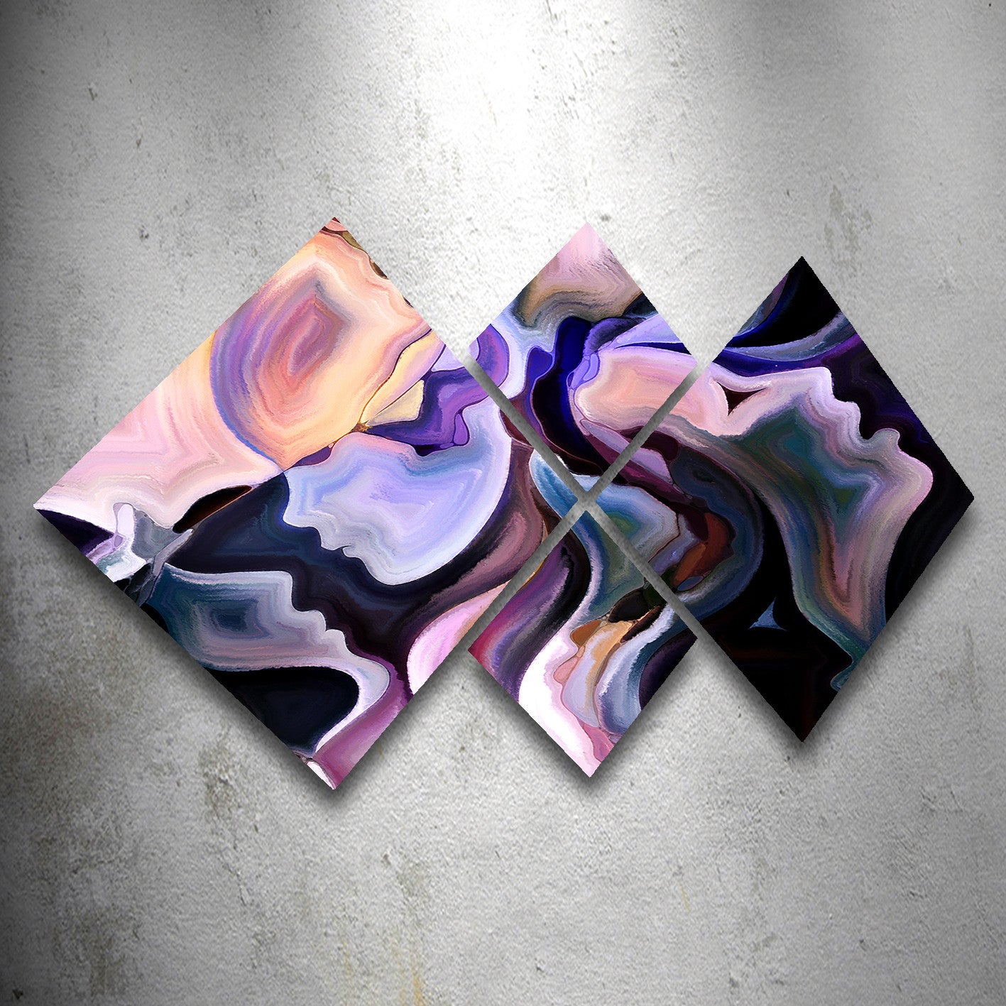 Conjunto Decorativo MDF Multicolor 4 Peças - Impressão UV Premium para Parede