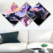 Conjunto Decorativo MDF Multicolor 4 Peças - Impressão UV Premium para Parede