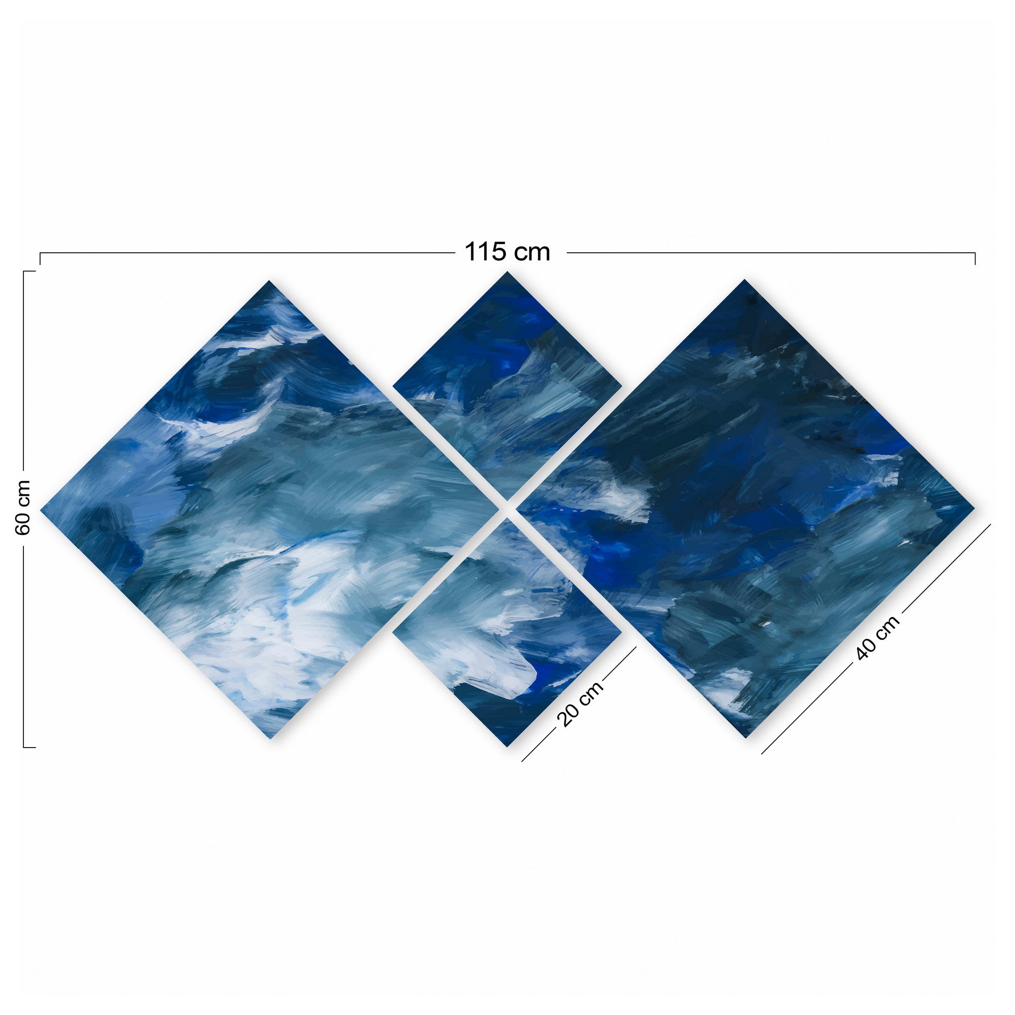 Conjunto Decorativo MDF Multicolor 4 Peças - Impressão UV Premium para Parede