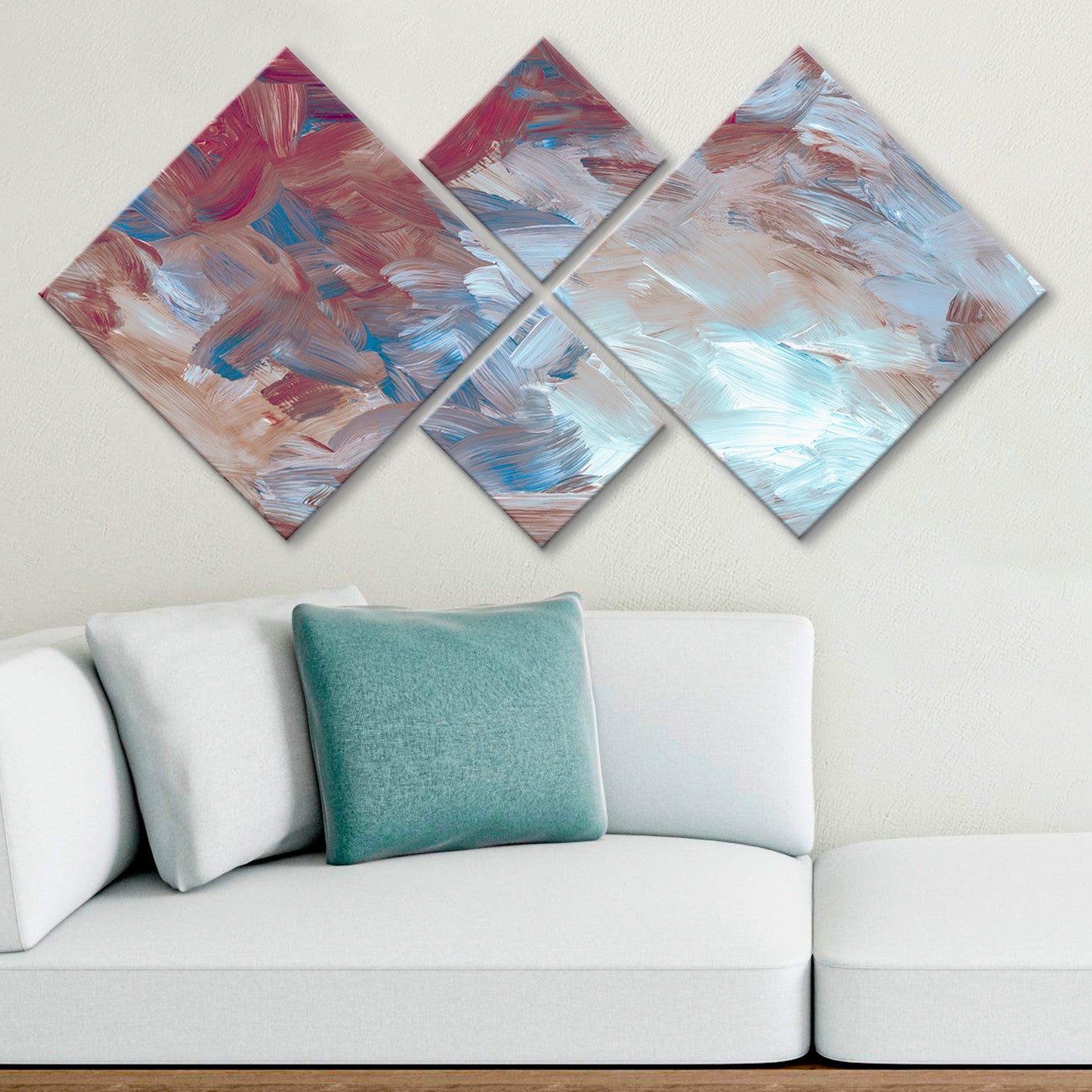 Conjunto Decorativo MDF Multicolor 4 Peças - Impressão UV Premium para Parede