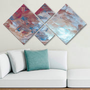 Conjunto Decorativo MDF Multicolor 4 Peças - Impressão UV Premium para Parede