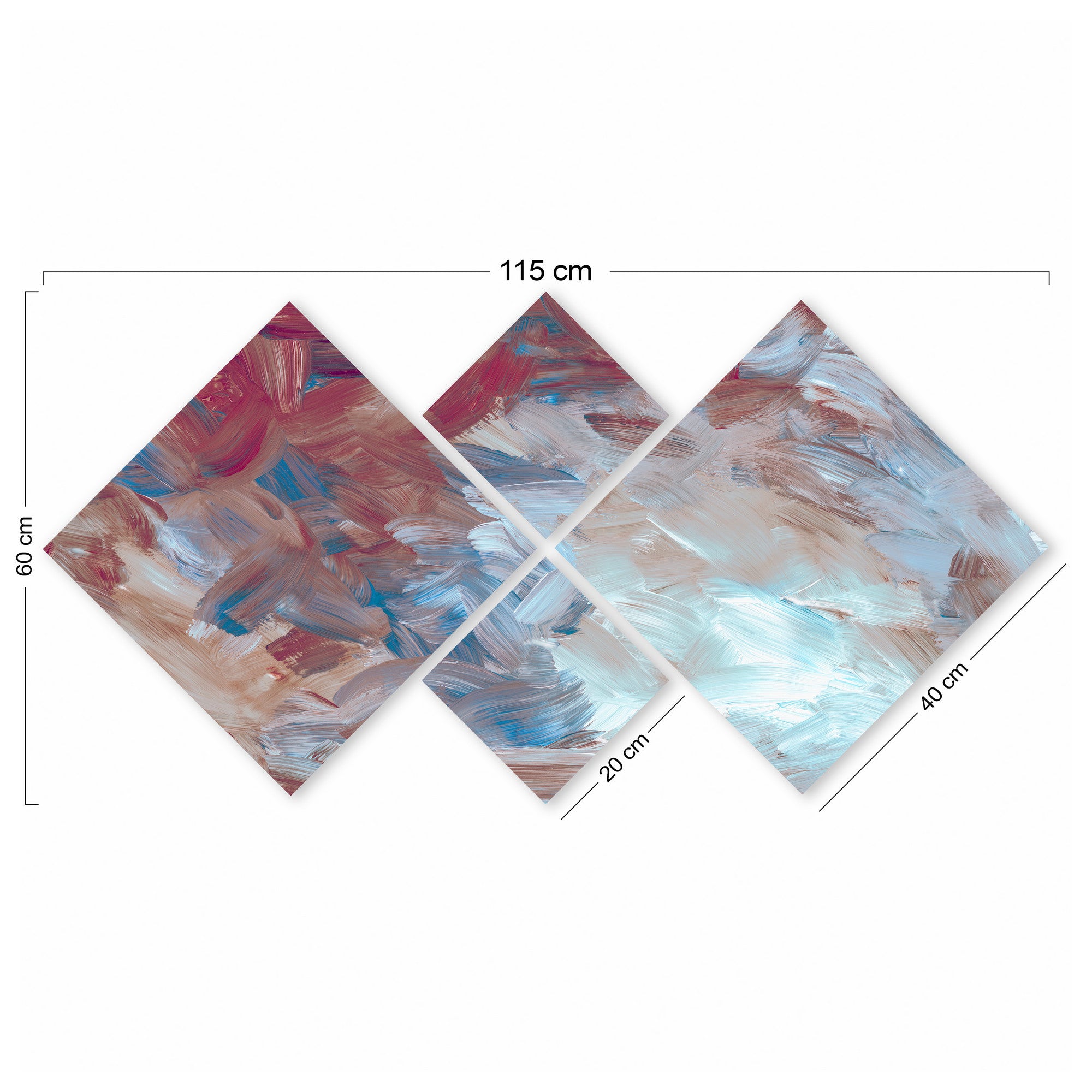 Conjunto Decorativo MDF Multicolor 4 Peças - Impressão UV Premium para Parede