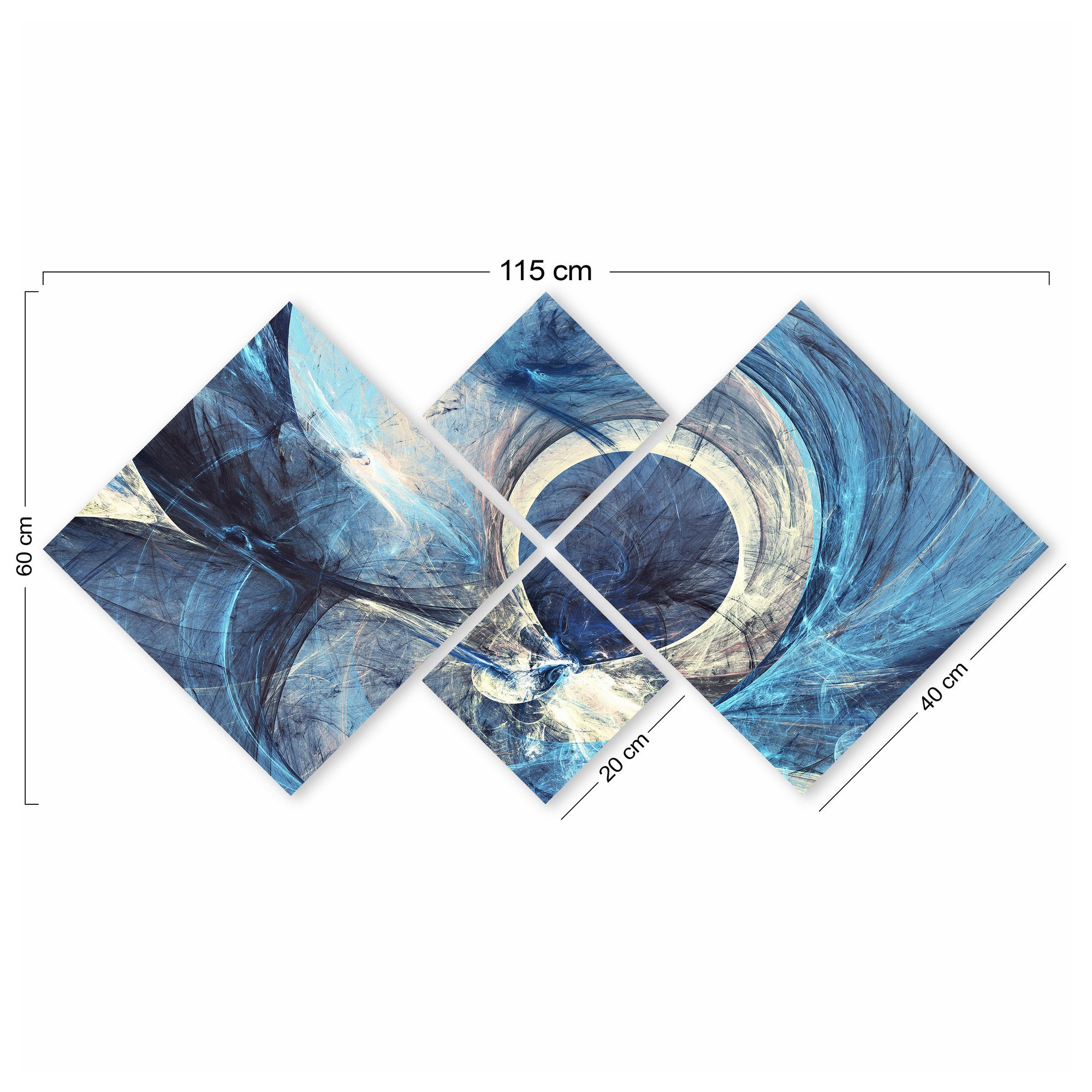 Conjunto Decorativo MDF Multicolor 4 Peças - Impressão UV Premium para Parede