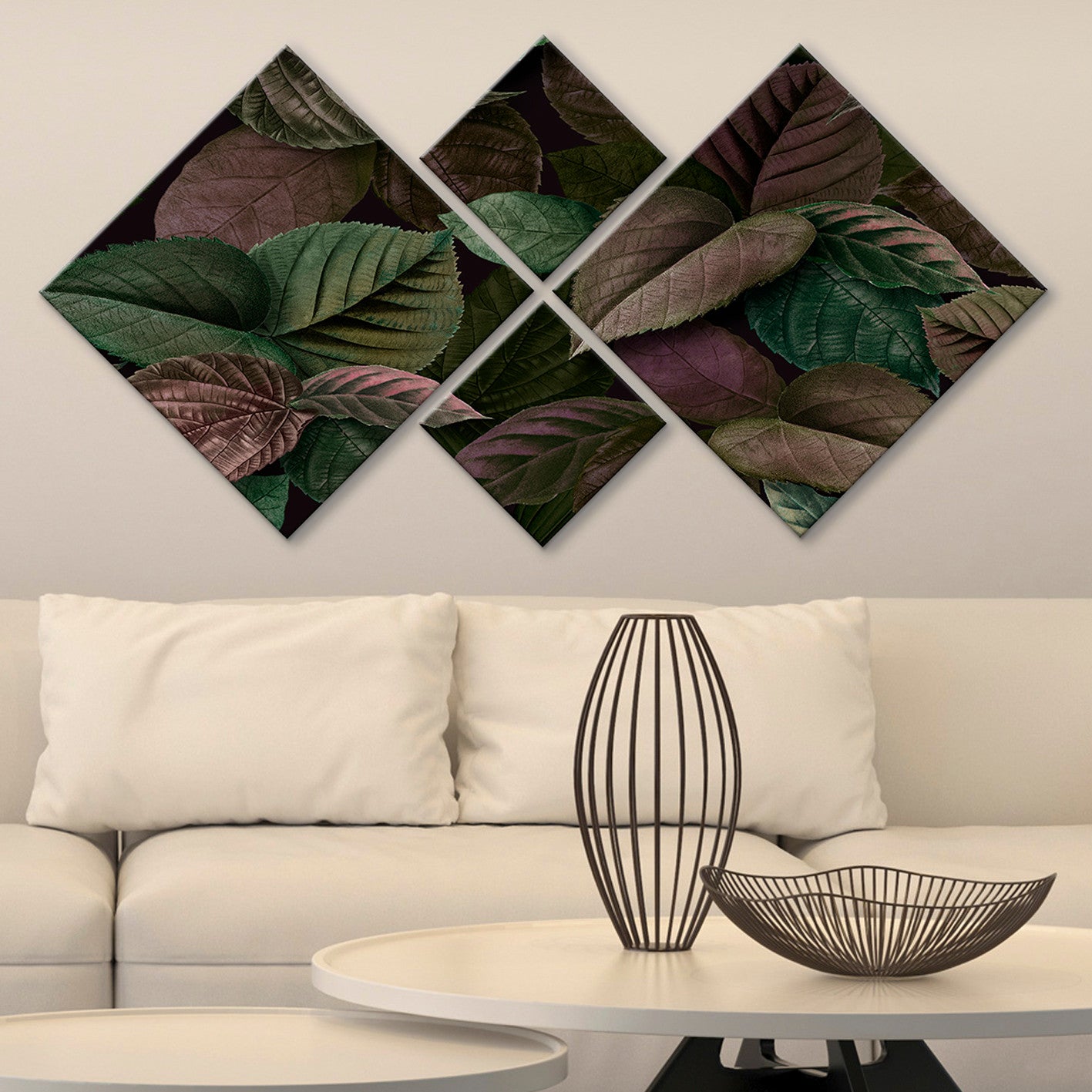 Conjunto Decorativo MDF Multicolor 4 Peças - Impressão UV Premium para Parede