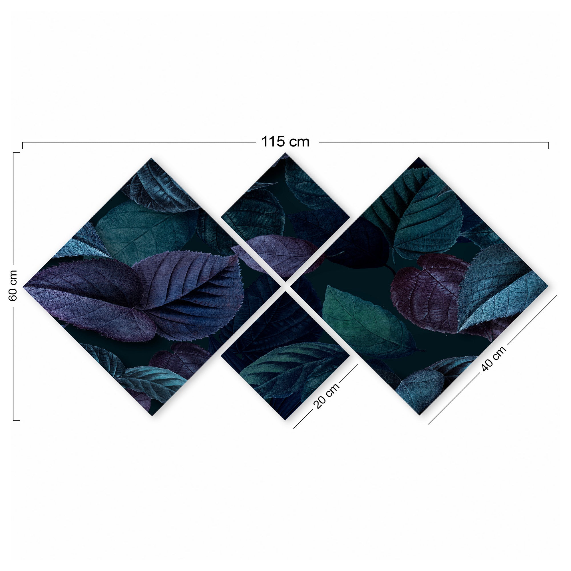 Conjunto Decorativo MDF Multicolor 4 Peças - Impressão UV Premium para Parede