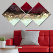 Conjunto Decorativo MDF Multicolor 4 Peças - Impressão UV Premium para Parede