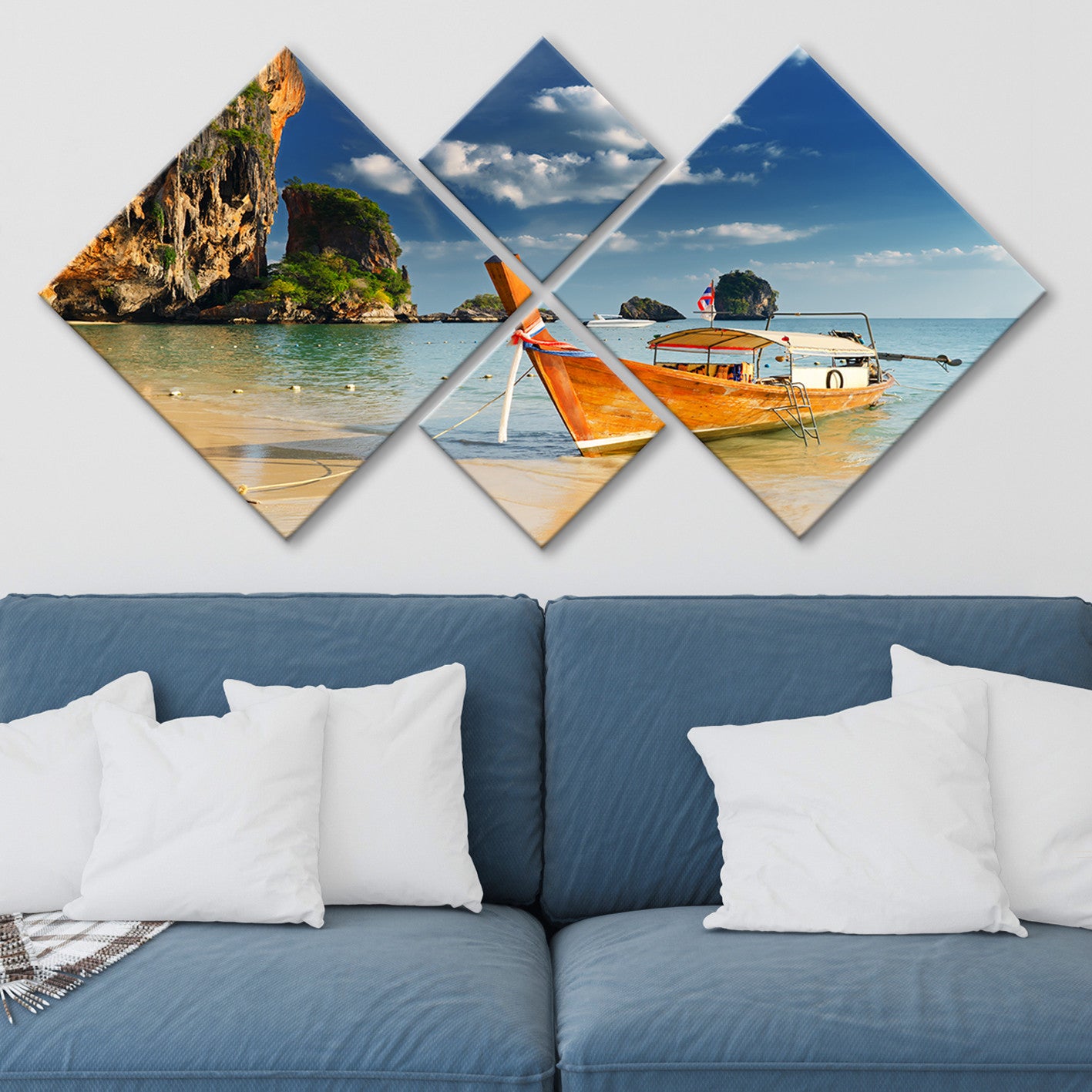 Conjunto Decorativo MDF Multicolor 4 Peças - Impressão UV Premium para Parede