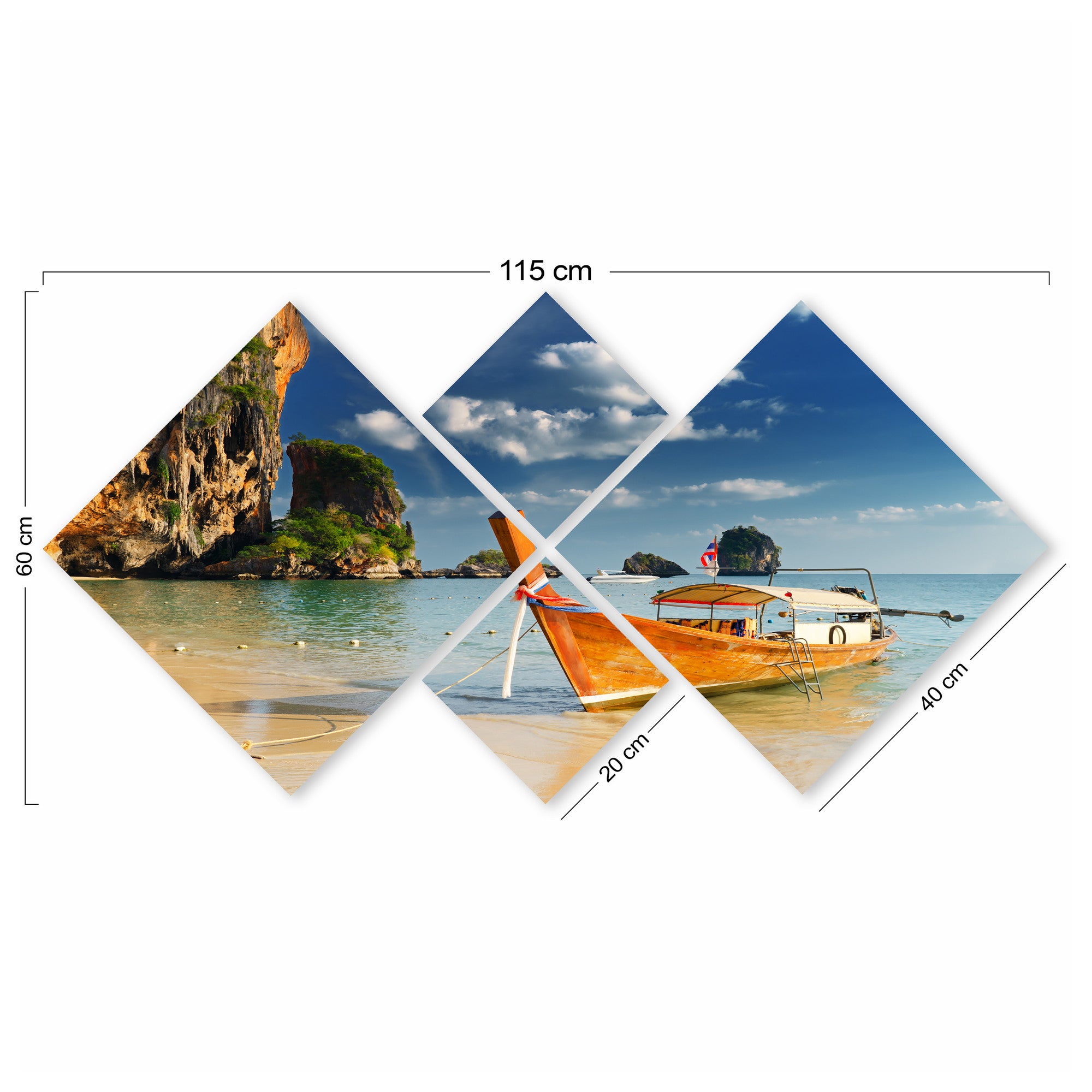 Conjunto Decorativo MDF Multicolor 4 Peças - Impressão UV Premium para Parede