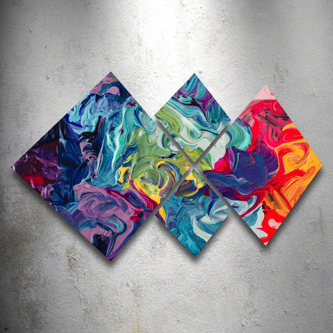 Conjunto Decorativo MDF Multicolor 4 Peças - Impressão UV Premium para Parede