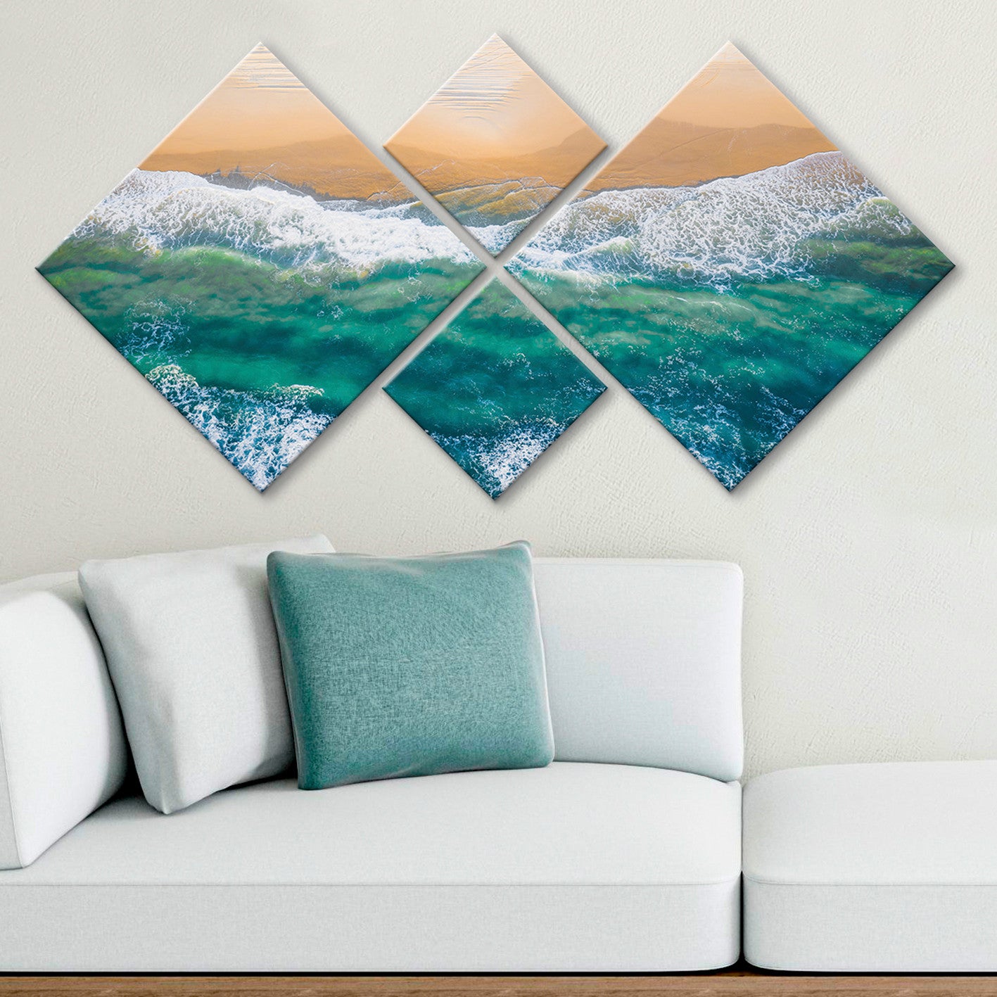 Conjunto Decorativo MDF Multicolor 4 Peças - Impressão UV Premium para Parede