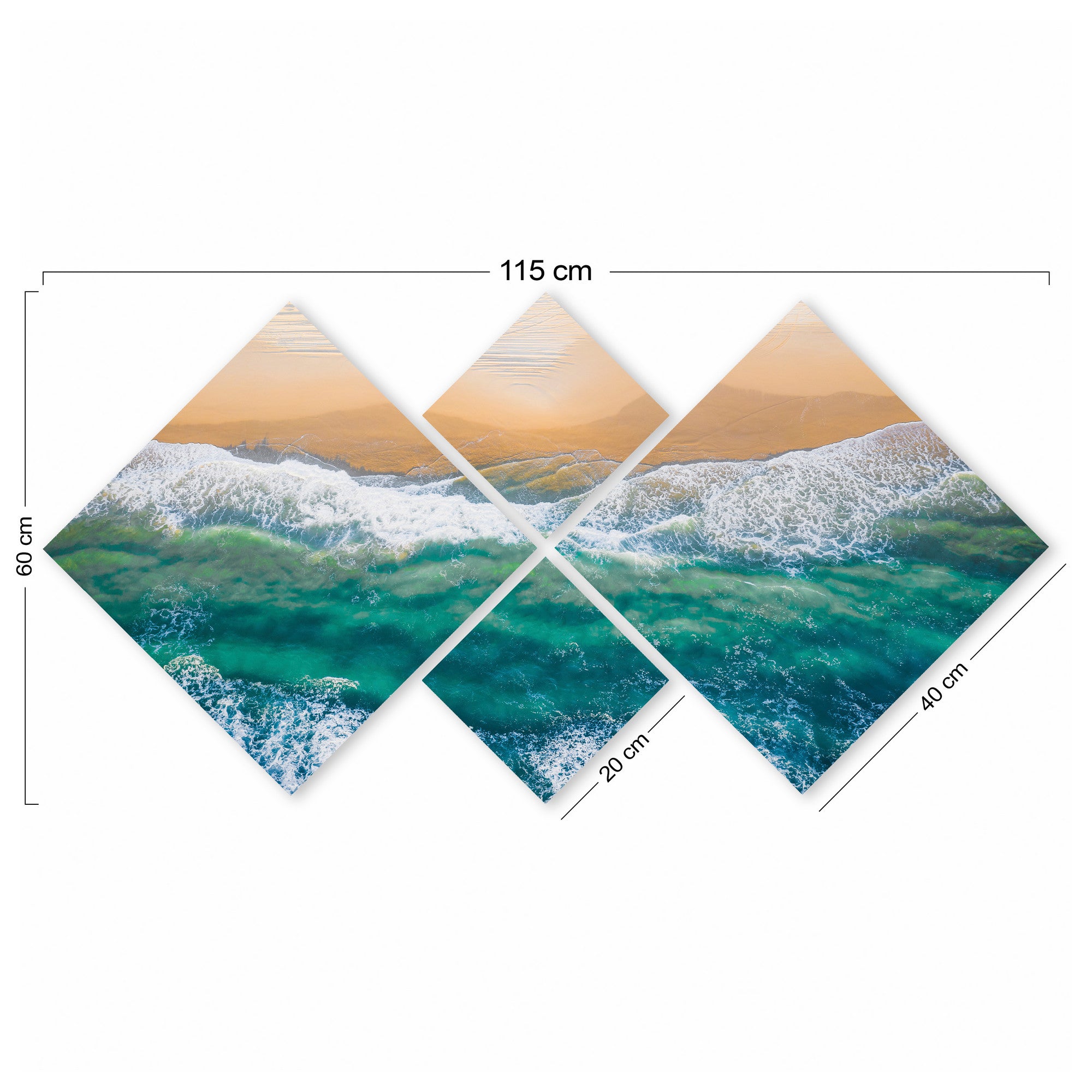 Conjunto Decorativo MDF Multicolor 4 Peças - Impressão UV Premium para Parede