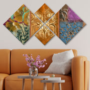 Conjunto Decorativo MDF Multicolor 4 Peças - Impressão UV Premium para Parede