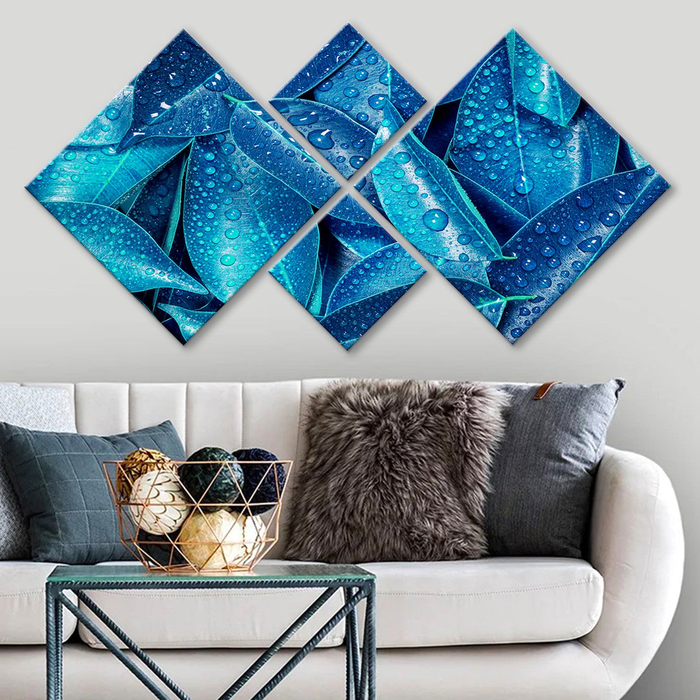 Conjunto Decorativo MDF Multicolor 4 Peças - Impressão UV Premium para Parede