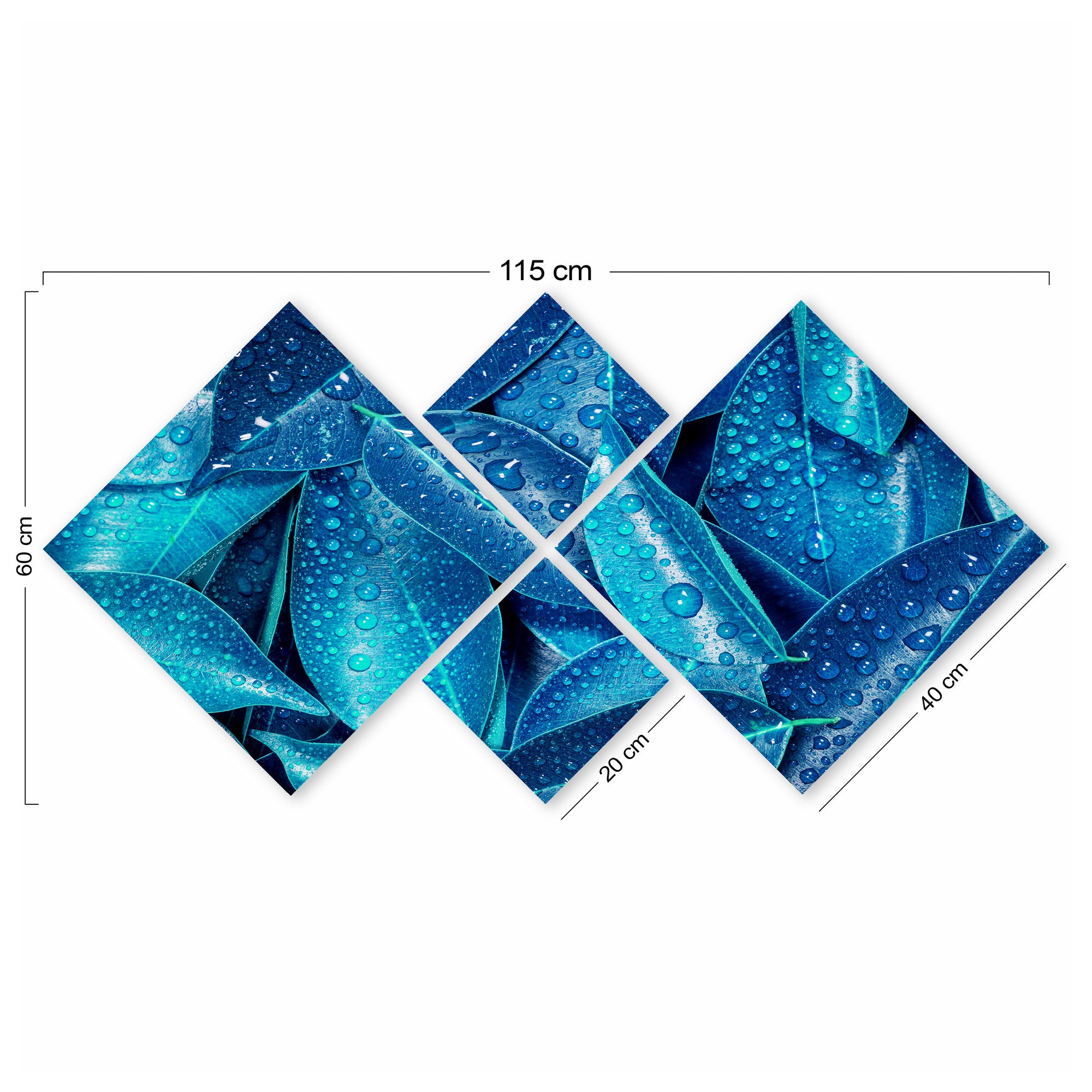 Conjunto Decorativo MDF Multicolor 4 Peças - Impressão UV Premium para Parede