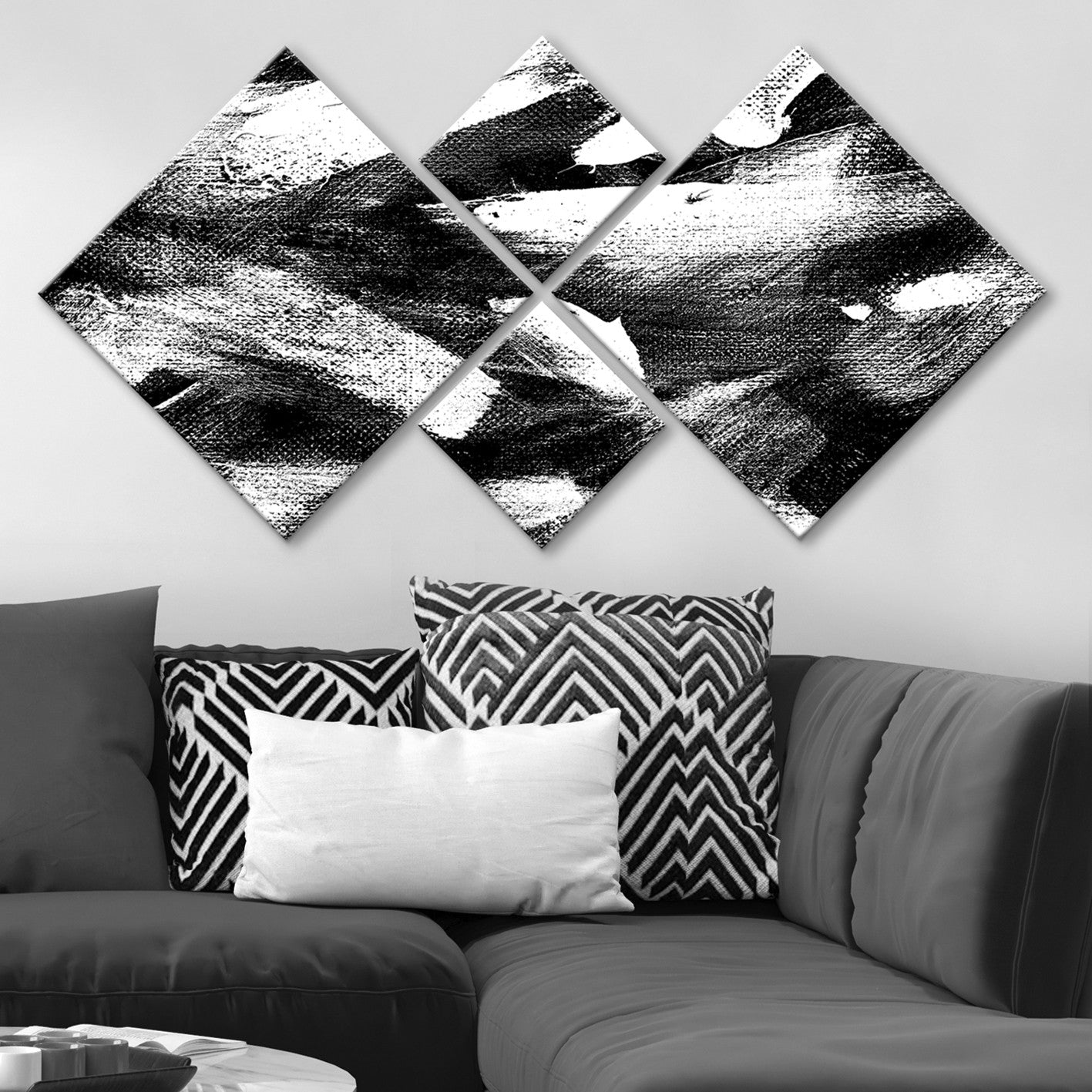 Conjunto Decorativo MDF Multicolor 4 Peças - Impressão UV Premium para Parede