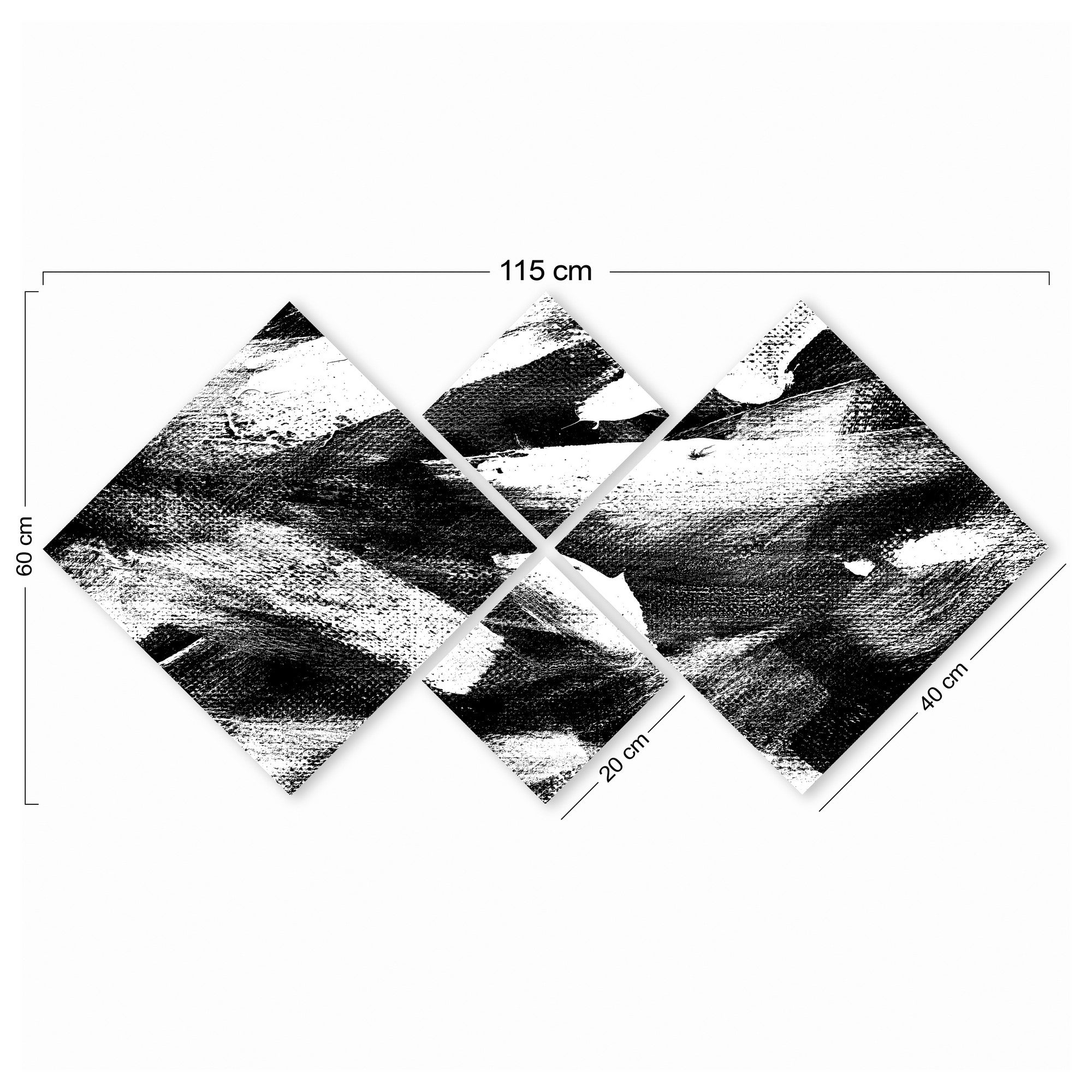 Conjunto Decorativo MDF Multicolor 4 Peças - Impressão UV Premium para Parede