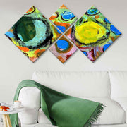 Conjunto Decorativo MDF Multicolor 4 Peças - Impressão UV Premium para Parede