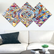 Conjunto Decorativo MDF Multicolor 4 Peças - Impressão UV Premium para Parede