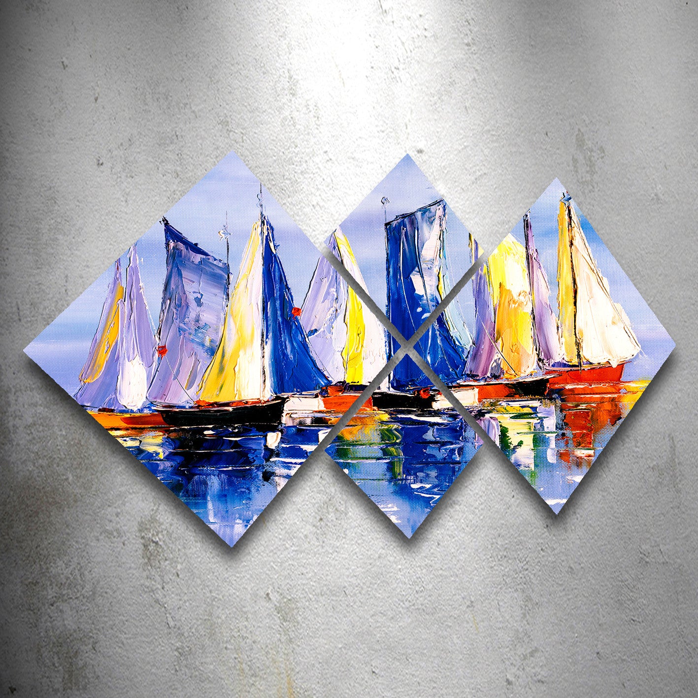 Conjunto Decorativo MDF Multicolor 4 Peças - Quadros Modernos para Parede 60x115cm