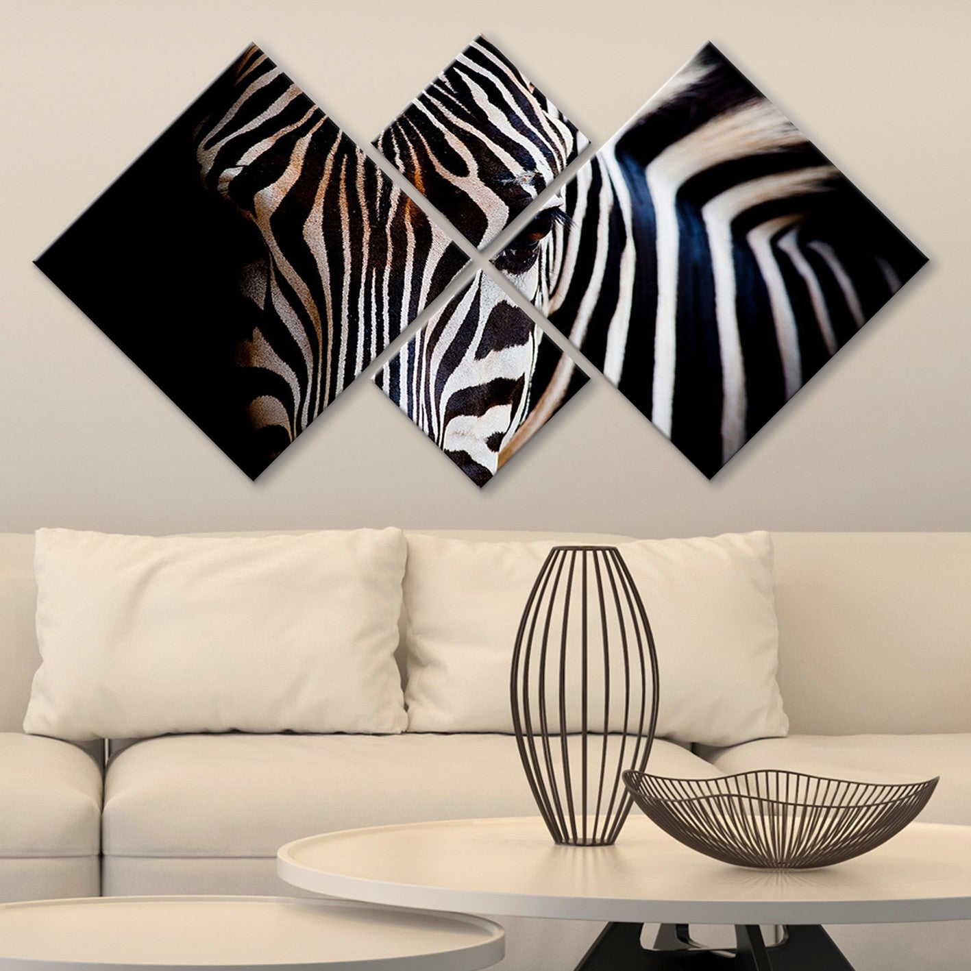 Conjunto Decorativo MDF Multicolor 4 Peças - Impressão UV Premium para Parede