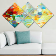 Conjunto Decorativo MDF Multicolor 4 Peças - Impressão UV Premium para Parede