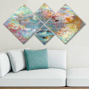 Conjunto Decorativo MDF Multicolor 4 Peças - Impressão UV Premium para Parede