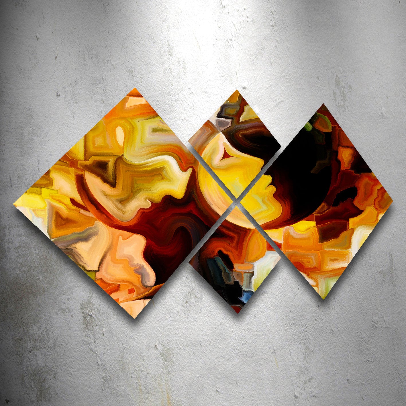 Conjunto Decorativo MDF Multicolor 4 Peças - Impressão UV Premium para Parede