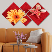 Conjunto Decorativo MDF Multicolor 4 Peças - Impressão UV Premium para Parede