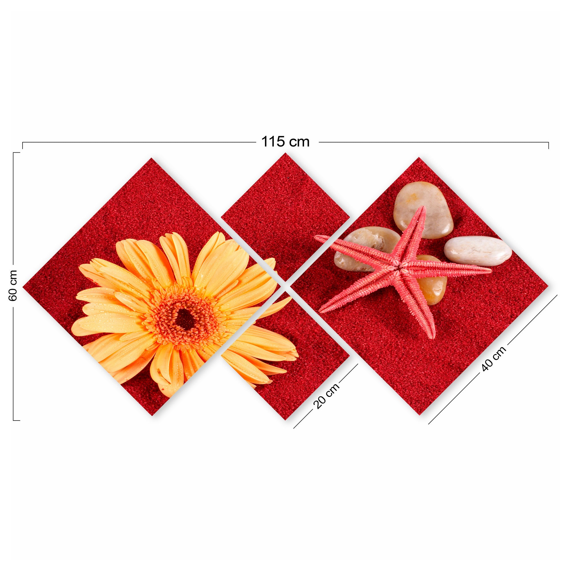 Conjunto Decorativo MDF Multicolor 4 Peças - Impressão UV Premium para Parede