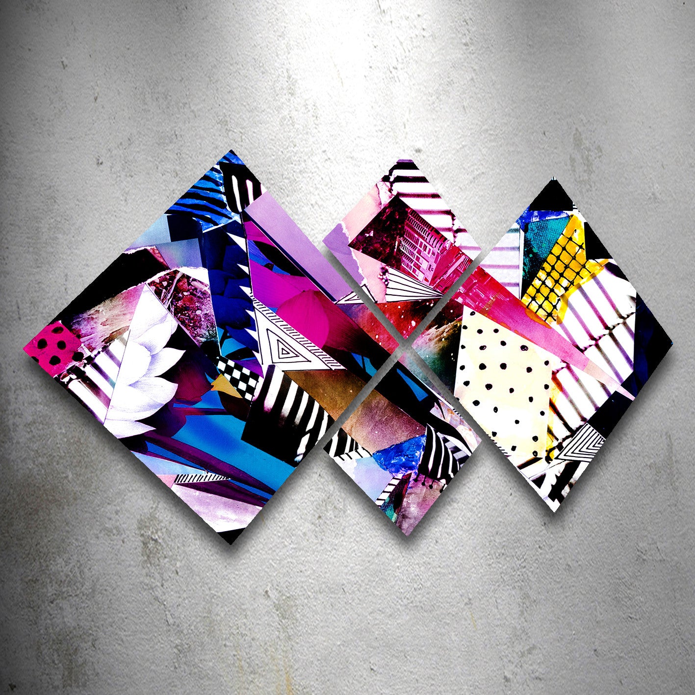 Conjunto Decorativo MDF Multicolor 4 Peças - Impressão UV Premium para Parede